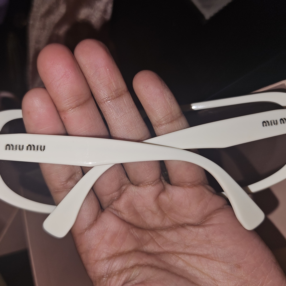 Miu Miu White Sunglasses - Picture 2 of 5